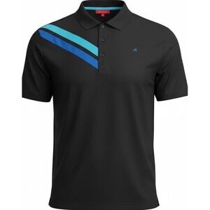 New Redvanly Tuxedo Black Westin Performance Polo Mens Large Golf Blue